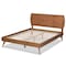 Baxton Studio Aimi Mid-Century Modern Walnut Brown Finished Wood Full Size Platform Bed 183-11113-9407-Zoro - alternate 7